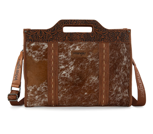 Wrangler Genuine Cowhide Carry-All Cowhide Large Tote /Crossbody