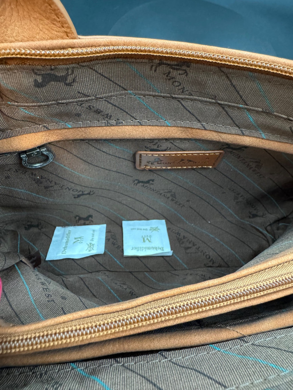 Montana West Brown Tooled Leather Crossbody