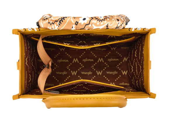 Wrangler Mustard Yellow Bandana Paisley Crossbody