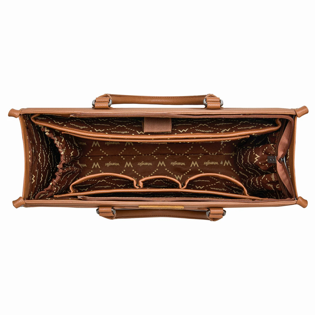 Wrangler Carry-All Large Tote Work Tote /Crossbody - Cow Print