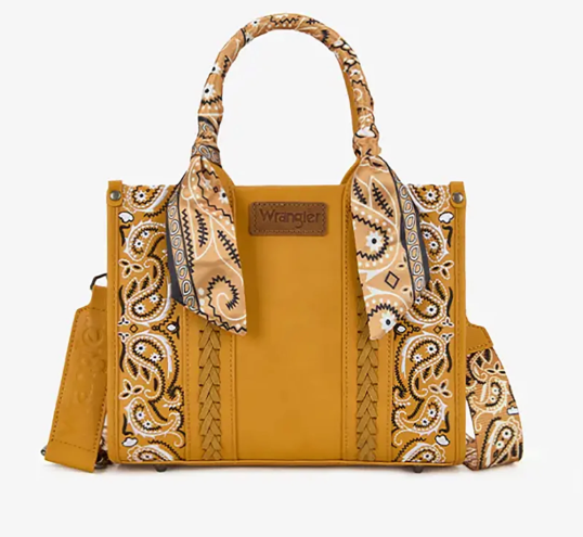 Wrangler Mustard Yellow Bandana Paisley Crossbody