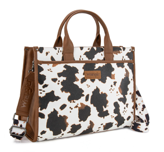 Cow Brown Wrangler Carry All Work Crossbody w/ Tumbler Pocket