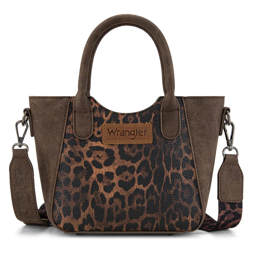 Dark Brown Wrangler Leopard Small Crossbody