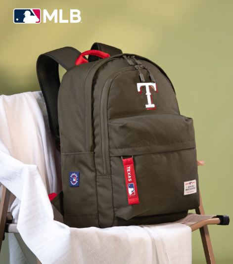 Montana West MLB Texas Rangers Laptop Backpack -- Olive Green