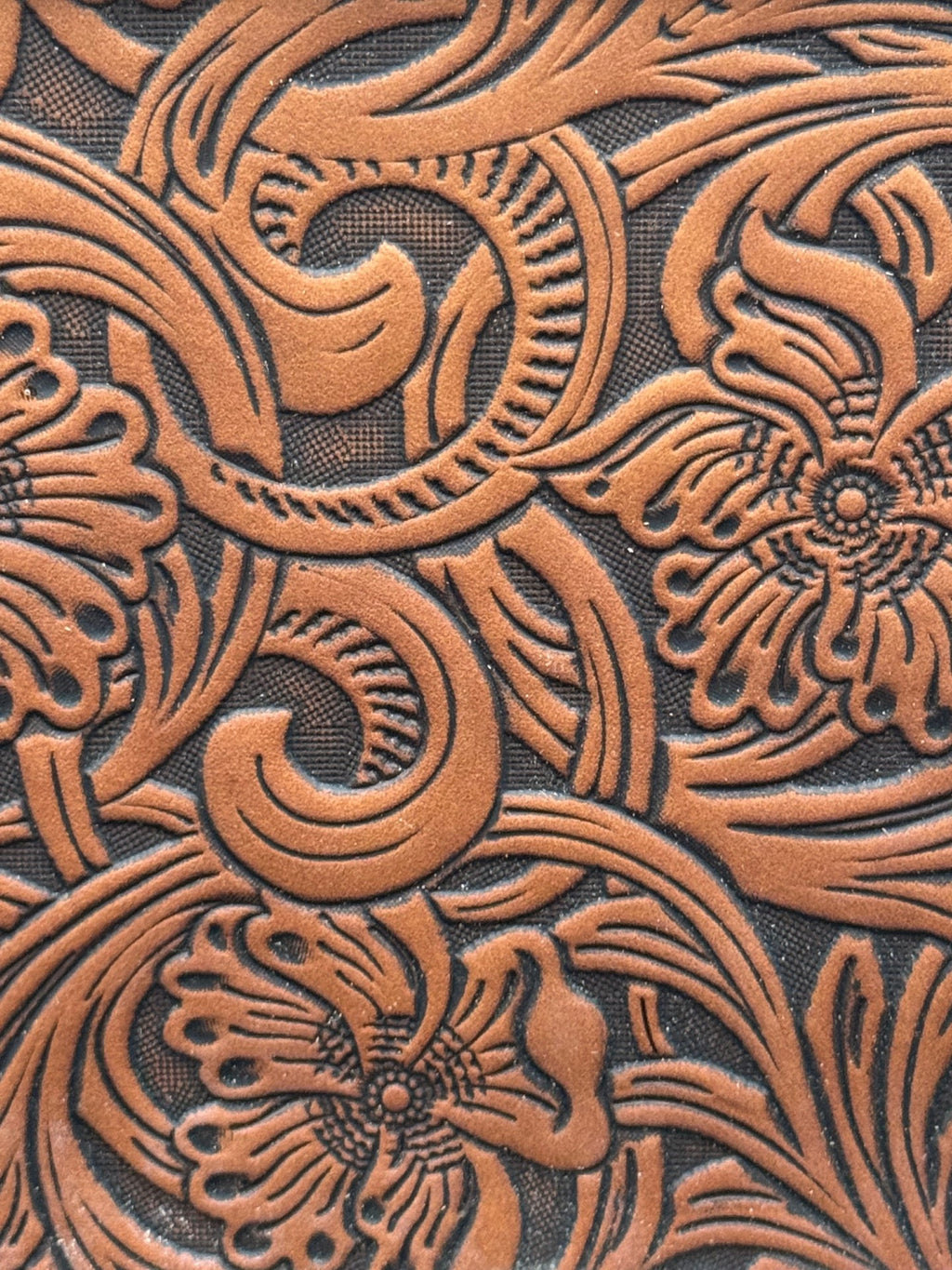 Montana West Brown Tooled Leather Crossbody