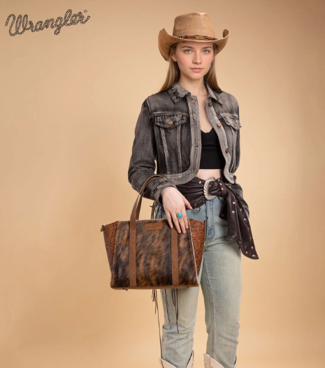 Brown Wrangler Hair On Cowhide Crossbody