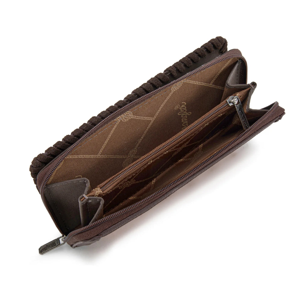 Wrangler Vintage Retro Cowboy Cool Print Wallet -Tan