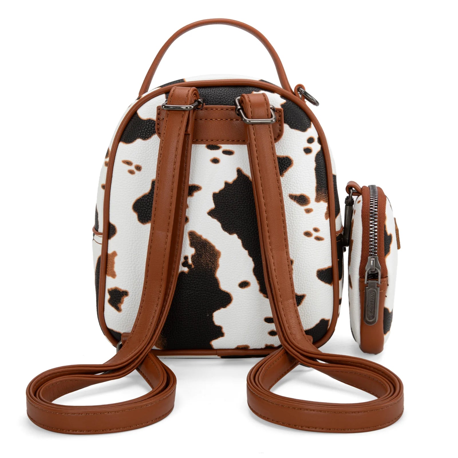 Wrangler Ladies Cow Print Mini Backpack With Coin Pouch