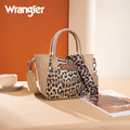 Wrangler Leopard Print Small Tote/Crossbody -Tan