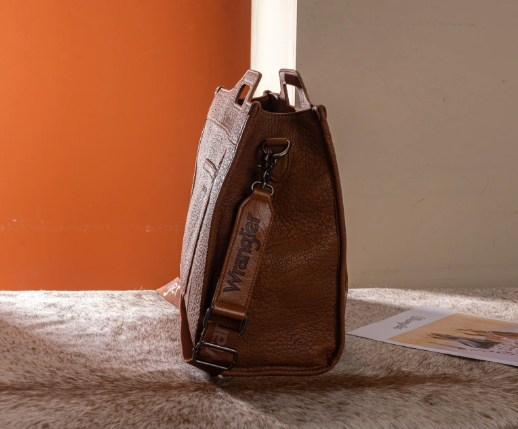 Wrangler Genuine Cowhide Carry-All Cowhide Large Tote /Crossbody