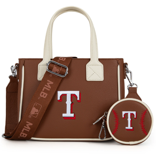 Montana West MLB Texas Rangers Team Tote/Crossbody with Baseball Coin Pouch