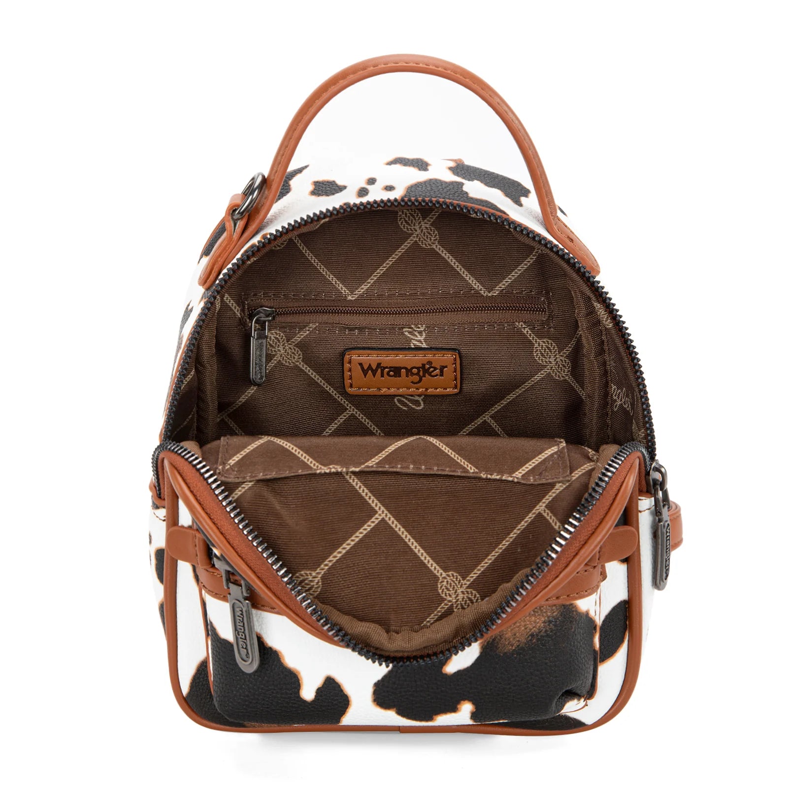 Wrangler Ladies Cow Print Mini Backpack With Coin Pouch