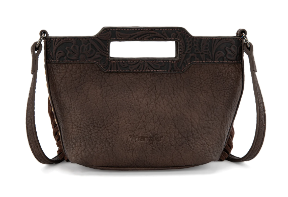 Coffee Cowhide Wrangler Fringe Crossbody