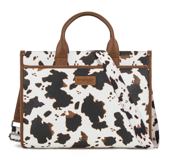 Cow Brown Wrangler Carry All Work Crossbody w/ Tumbler Pocket