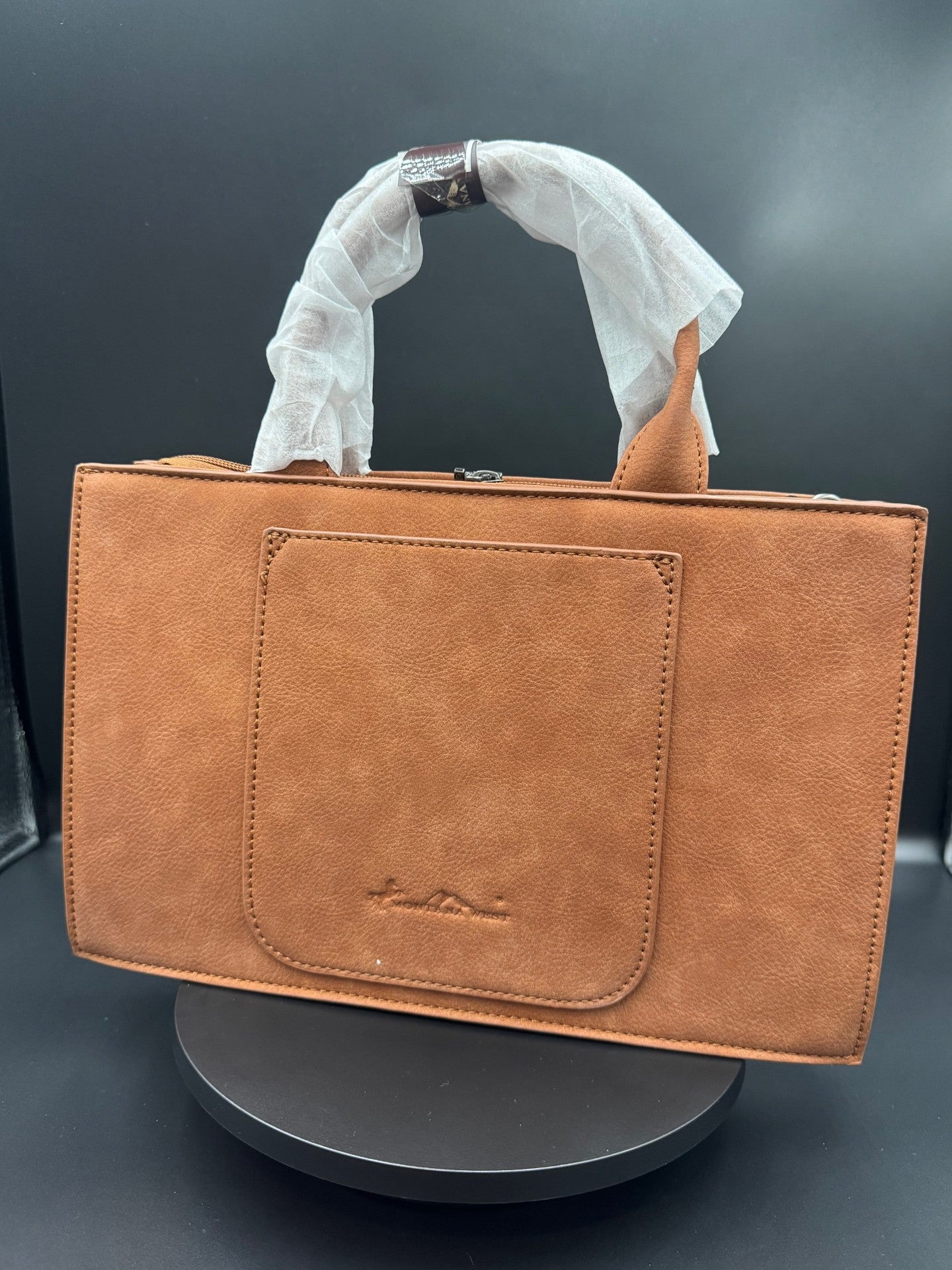 Montana West Brown Tooled Leather Crossbody