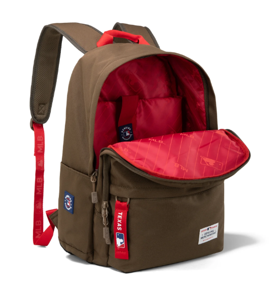 Montana West MLB Texas Rangers Laptop Backpack -- Olive Green