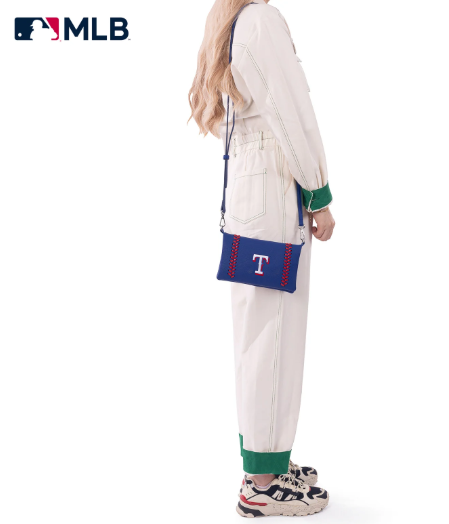 Montana West MLB Texas Rangers Team Bi-Fold Clutch/Crossbody -- Blue