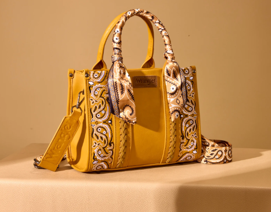 Wrangler Mustard Yellow Bandana Paisley Crossbody
