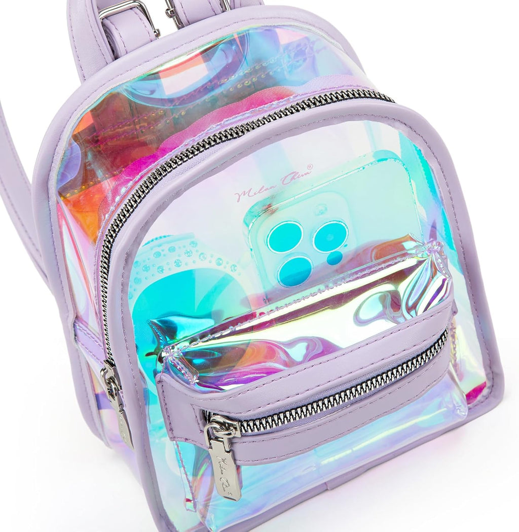 Milan Chiva Holographic Stadium Events See Through Mini Backpack