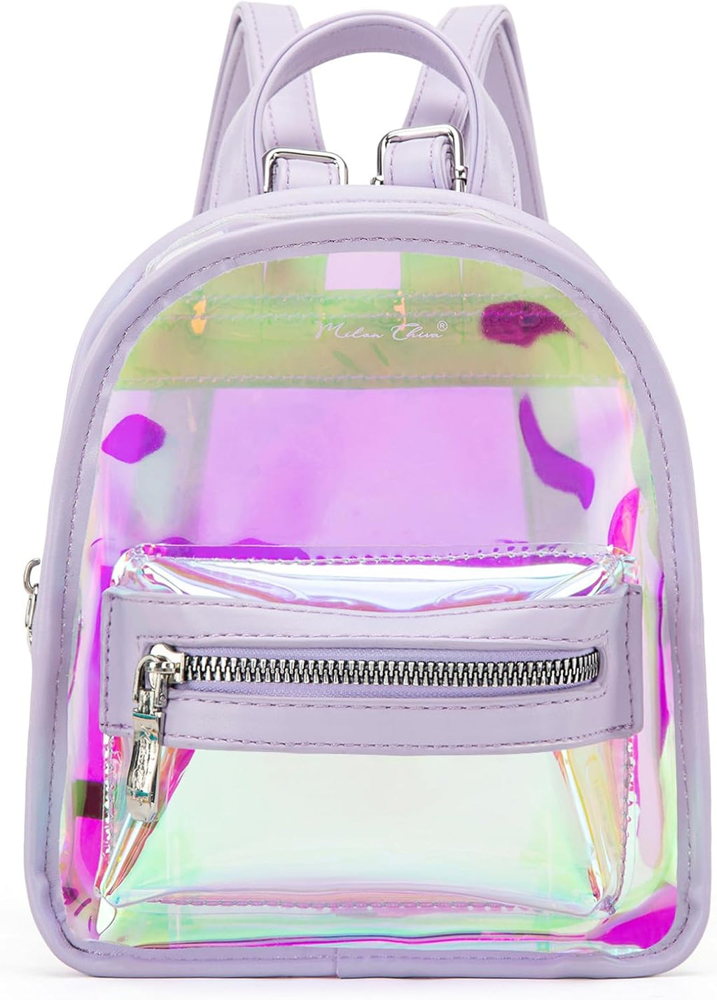 Milan Chiva Holographic Stadium Events See Through Mini Backpack