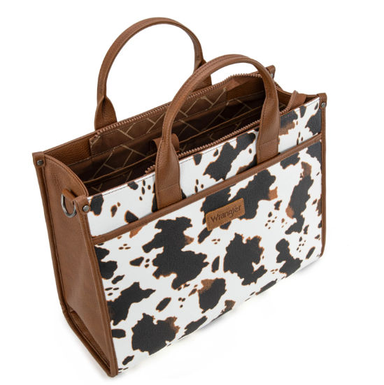 Cow Brown Wrangler Carry All Work Crossbody w/ Tumbler Pocket