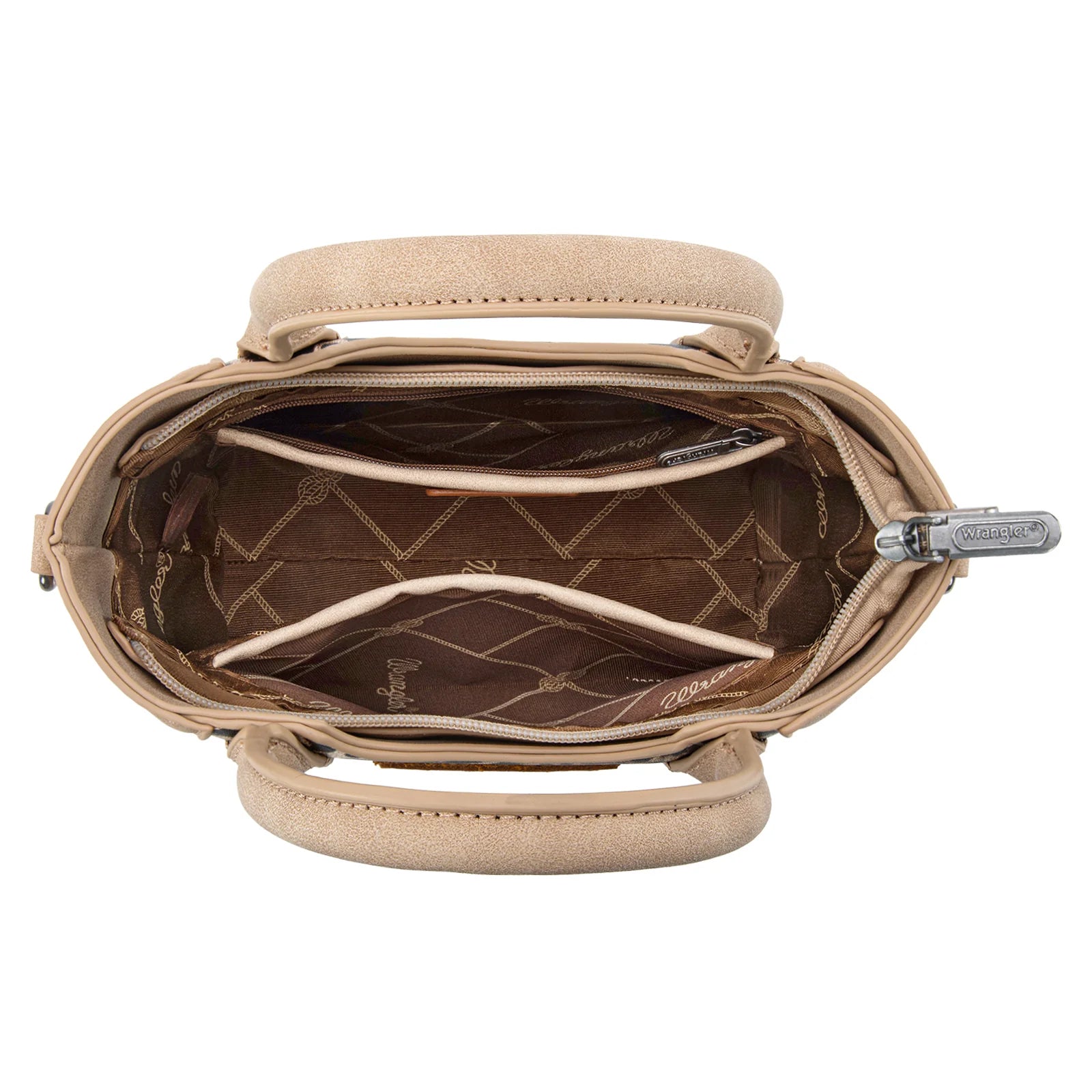 Wrangler Leopard Print Small Tote/Crossbody -Tan