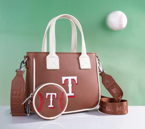 Montana West MLB Texas Rangers Team Tote/Crossbody with Baseball Coin Pouch