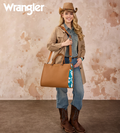 Cow Turquioise Wrangler Carry All Work Crossbody w/ Tumbler Pocket