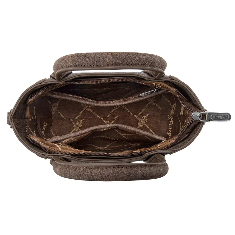 Dark Brown Wrangler Leopard Small Crossbody