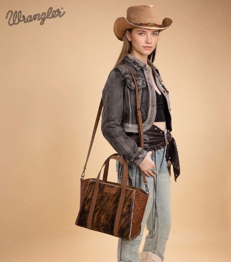 Brown Wrangler Hair On Cowhide Crossbody