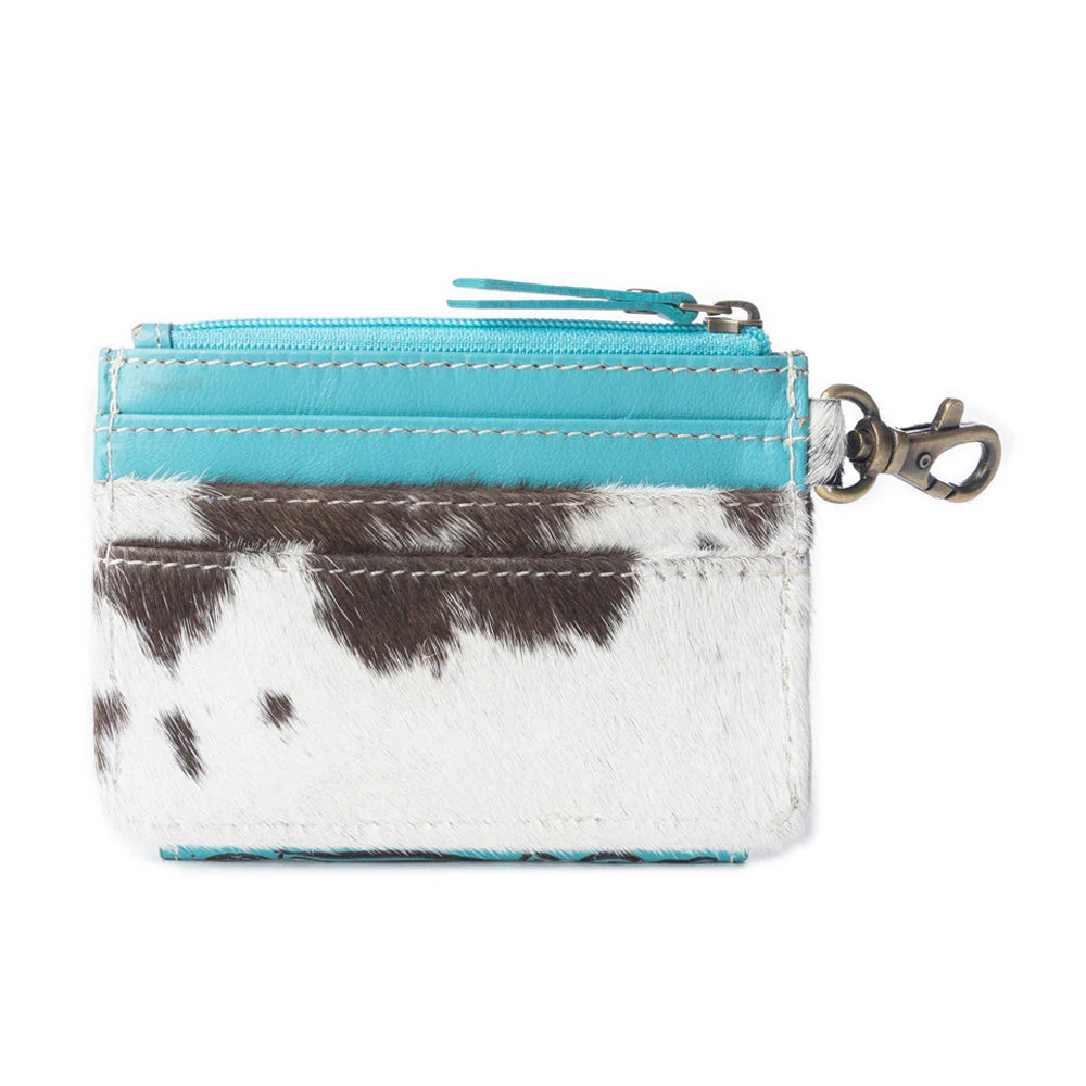 Wildflowers of the Prairie Credit Card Holder -- Turquoise