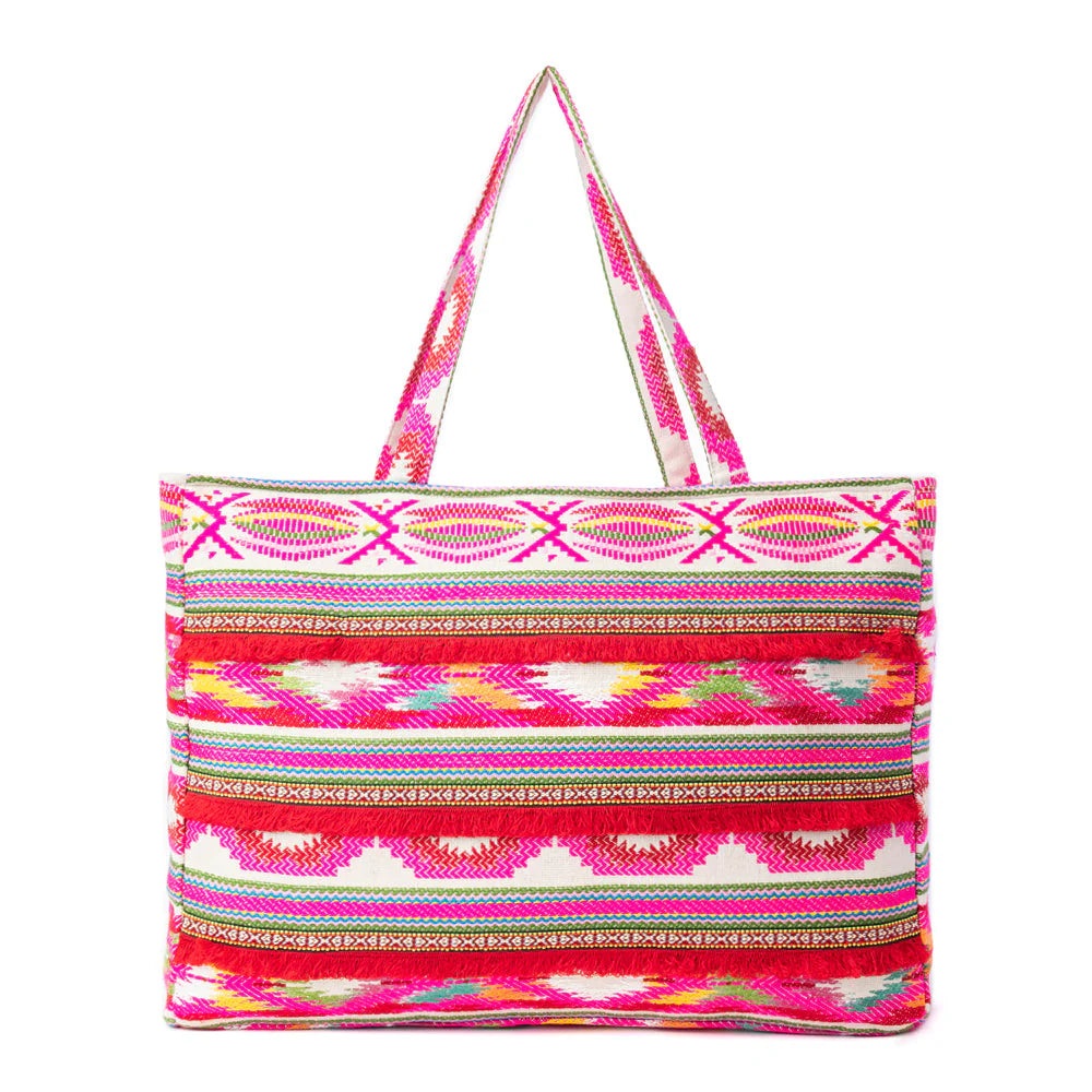 Carnival Dawn Weekender Bag in Neon Fuchsia