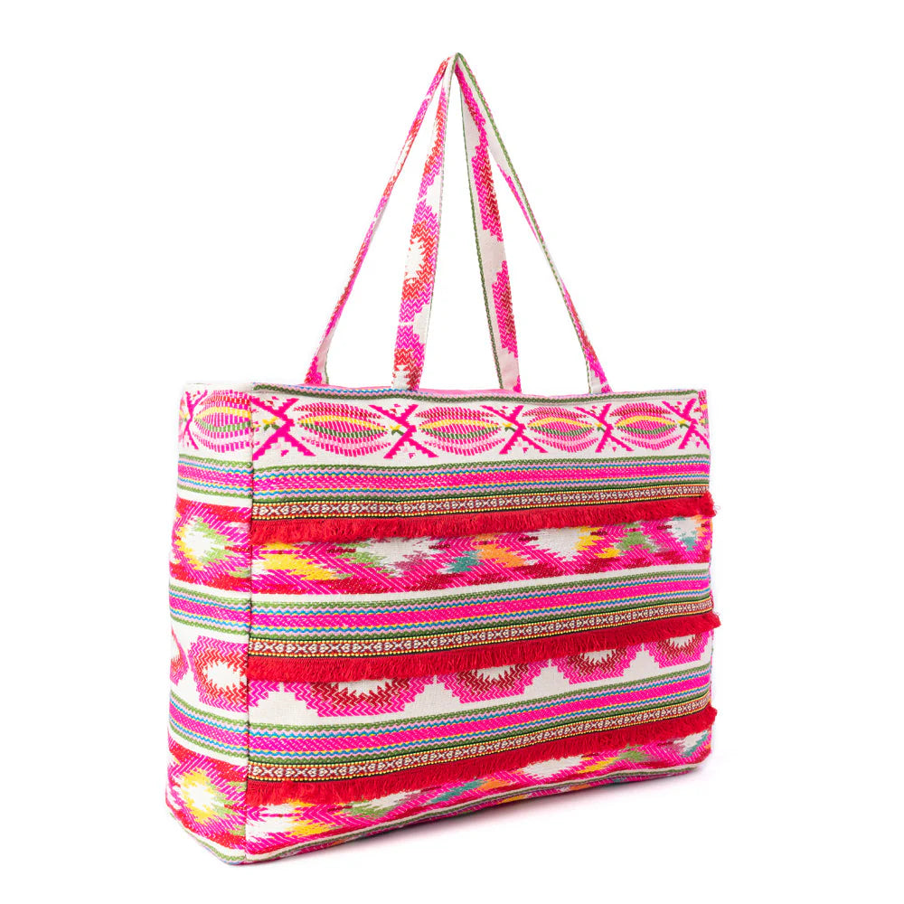 Carnival Dawn Weekender Bag in Neon Fuchsia