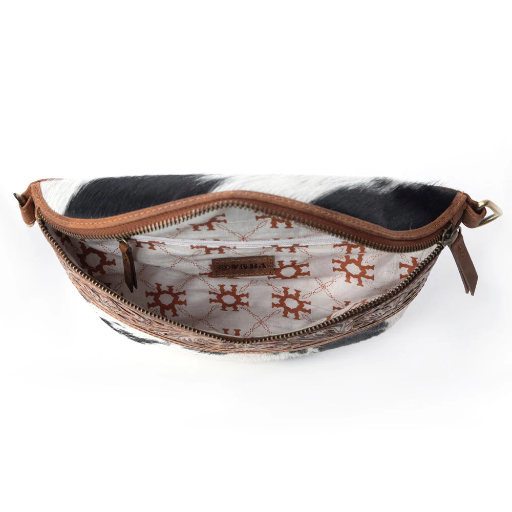 Wildwood Hand-Tooled Bag in Walnut Crest