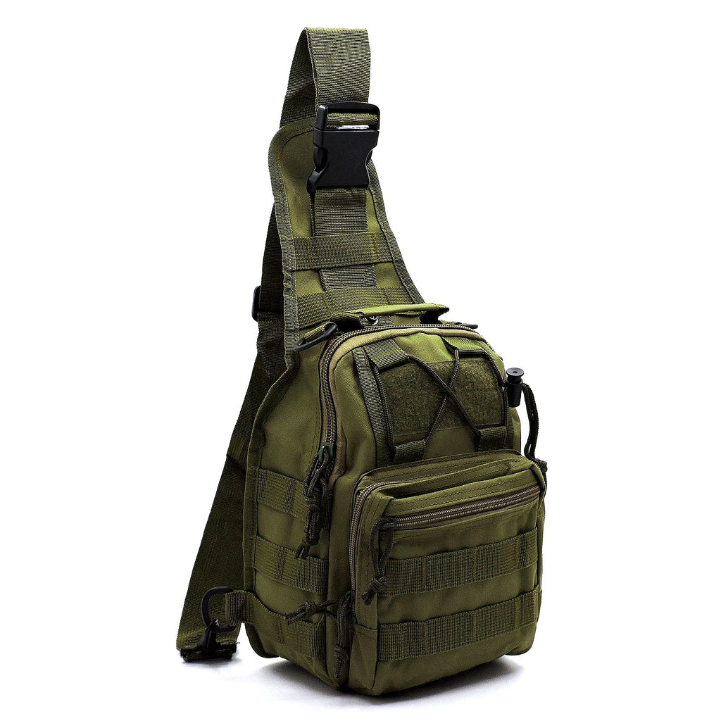 Tactical Multipurpose Military Pattern Sling Bag -- Army Green