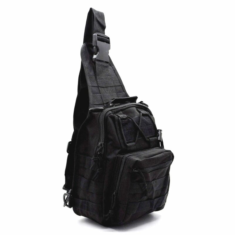 Tactical Multipurpose Military Pattern Sling Bag -- Black